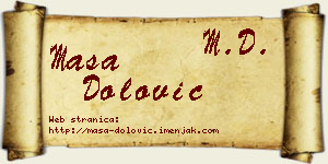 Maša Dolović vizit kartica
